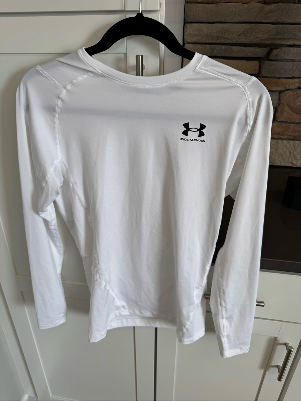 Men’s Under Armour White Compression Long Sleeve Size Large New With Tags